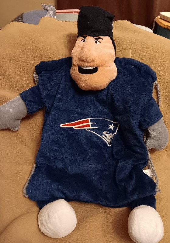 New England Patriots Mascot Plush Backpack Bag Knapsack 