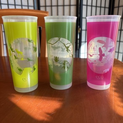 (3) Eco Tupperware Tumblers - 5107L - Jungle Rainforest Ocean Savanna Print
