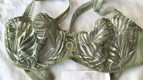 Aubade Paradis Exotique Half Cup Bra mint green NWOT pristine condition 32B