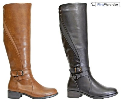 elastic calf boots