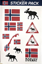 Norway Stickers Sheet, NEW
