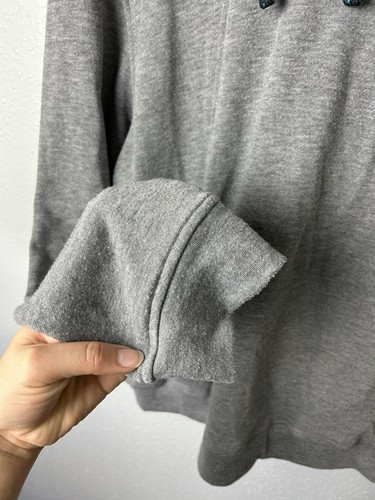 Sudadera con capucha Asics para mujer talla mediana con cordón gris claro ropa deportiva - Imagen 7 de 12