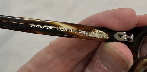 Warby Parker Percy 256 48-20-140 Eyeglass Frames Only Brown Tortoise Color  - Picture 7 of 7