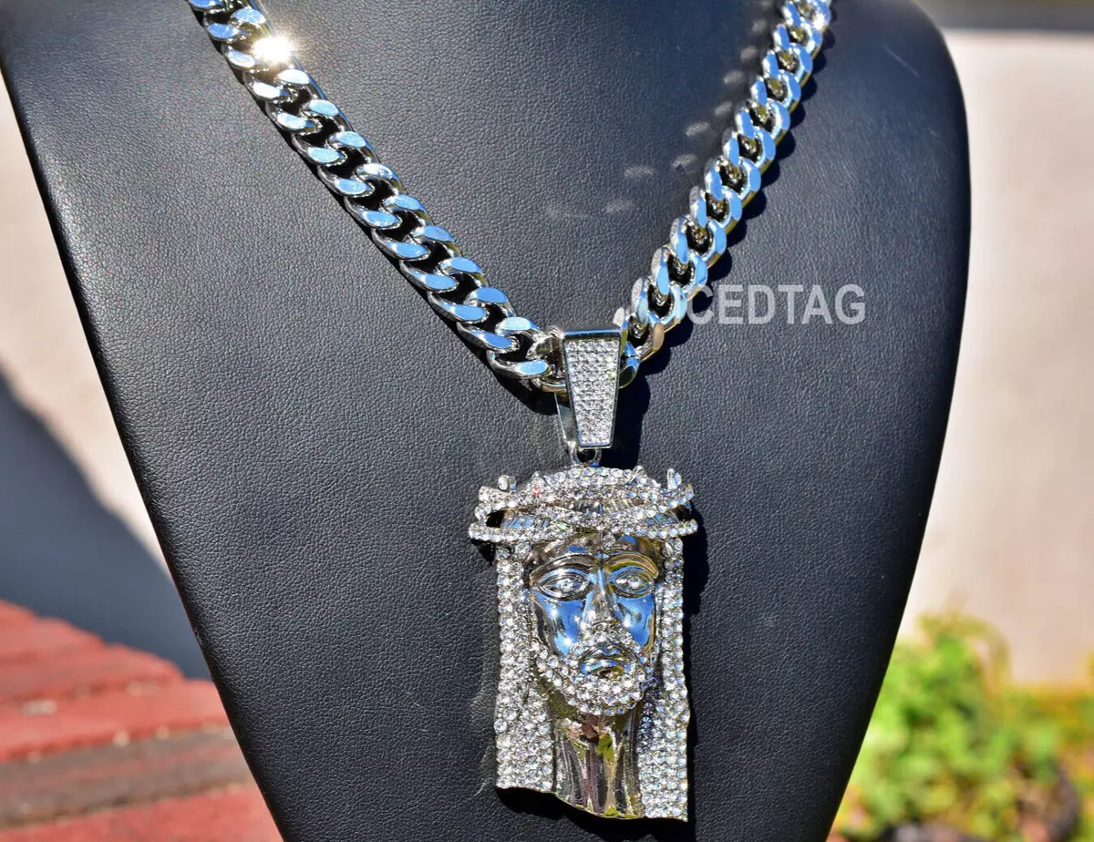 Iced out lab diamond best sale pendants