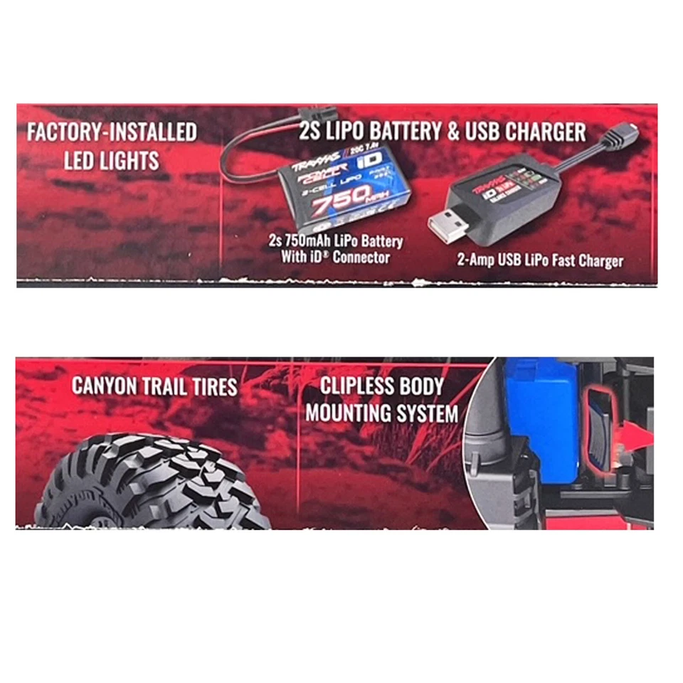 TRAXXAS TRX-4M 1/18 LAND ROVER DEFENDER RC CRAWLER RTR OFFROAD CLASSIC ORANGE - Image 4 of 4