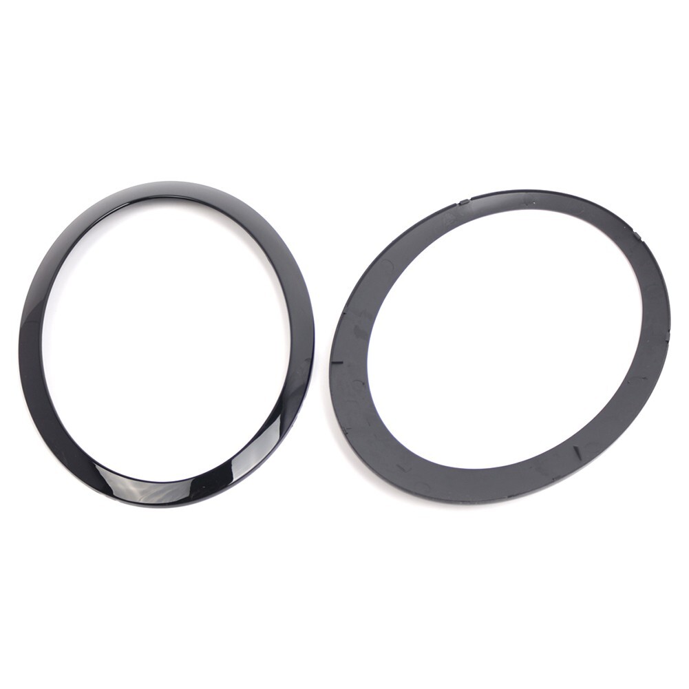 Black Headlight Trim Ring Set for For MINI For COOPER R50 R52 R53 New
