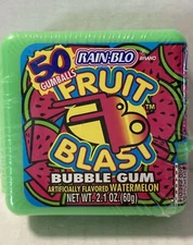 VINTAGE 1994 Leaf RAIN-BLO Fruit Blast Bubble Gum 50 Gum Balls-NOS- SEALED-RARE