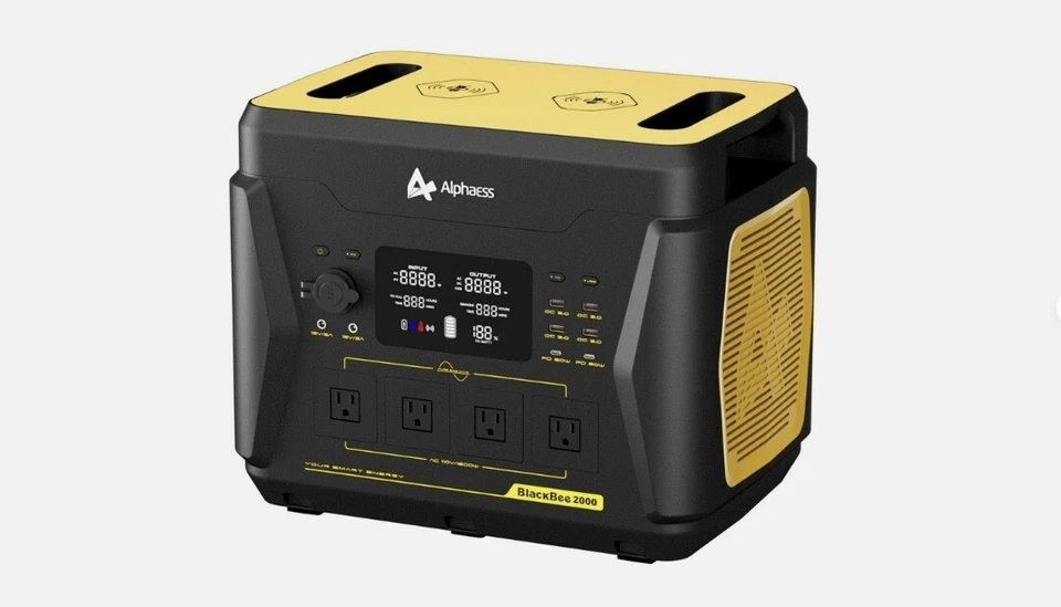 AlphaESS BlackBee 2000 Portable Power Station 2203Wh Capacity with Solar Generat