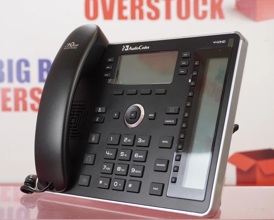 AudioCodes 440HD IP Desktop Telephone, Black IP440HDEG - Image 2 of 4