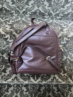 MICHAEL KORS Rhea MD Quilted Leather Backpack Barolo Brown  display picture 2