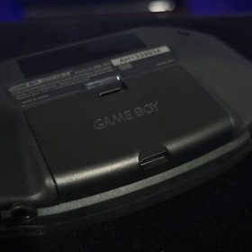 Black Game Boy Advance GBA iPS LCD USB-C 1800 mAh Rechargeable Battery