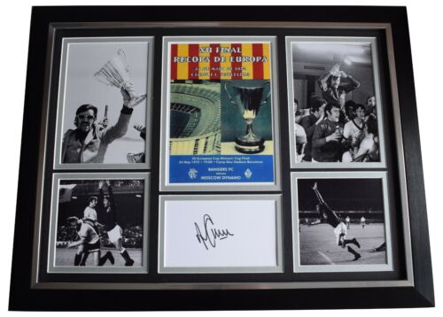 Alfie Conn Signed Autograph framed 16x12 photo display ECWC 1972 Rangers COA  - Afbeelding 1 van 6
