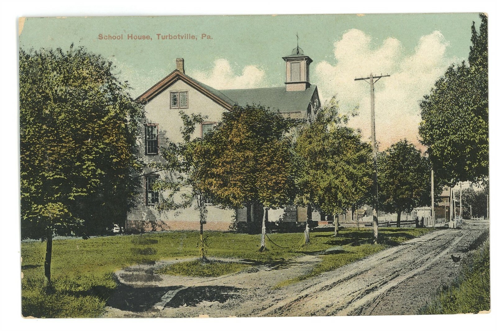 School House TURBOTVILLE PA Northumberland County Pennsylvania Postcard eBay