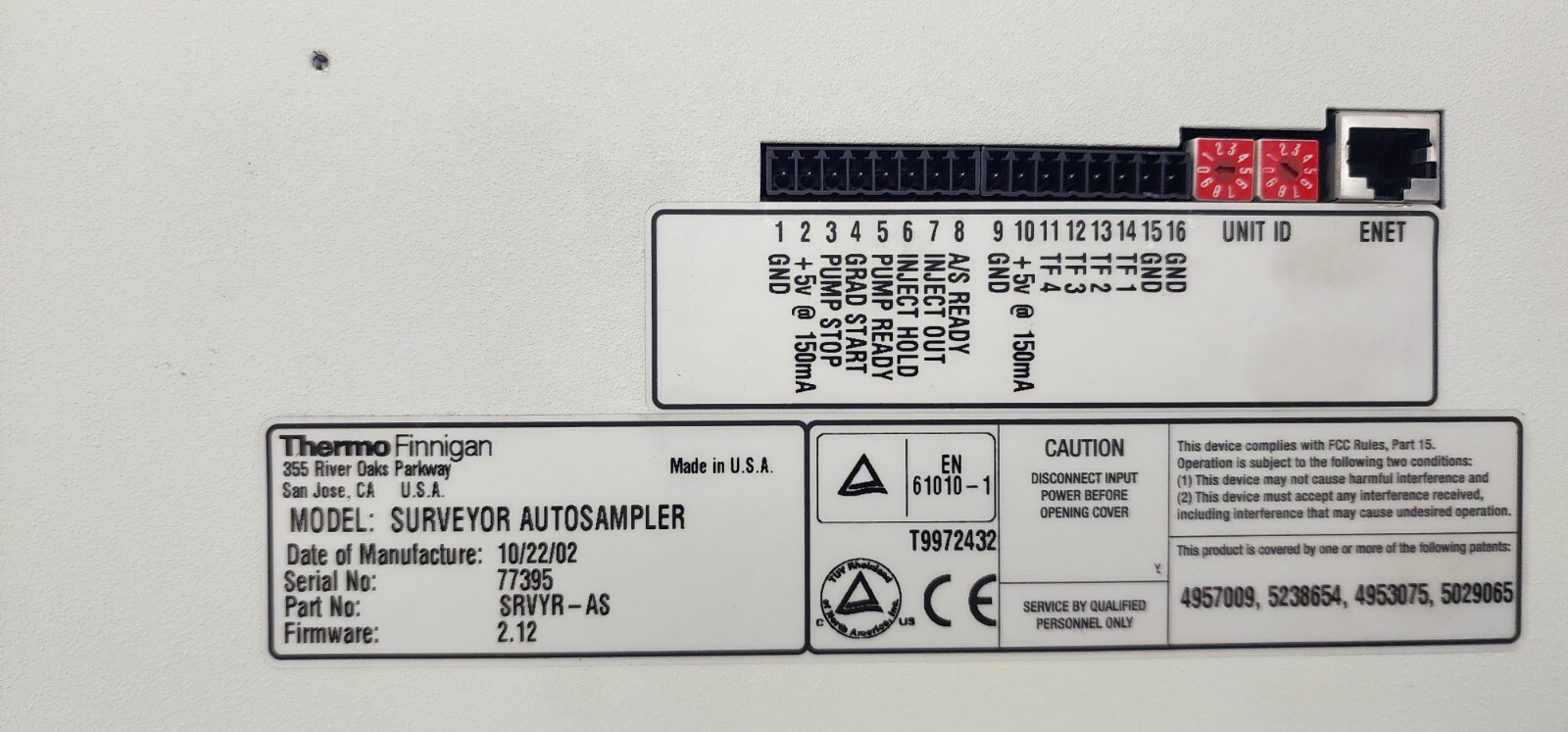 Thermo Finigan LCQ  Spectrometer and Spectrophotometer