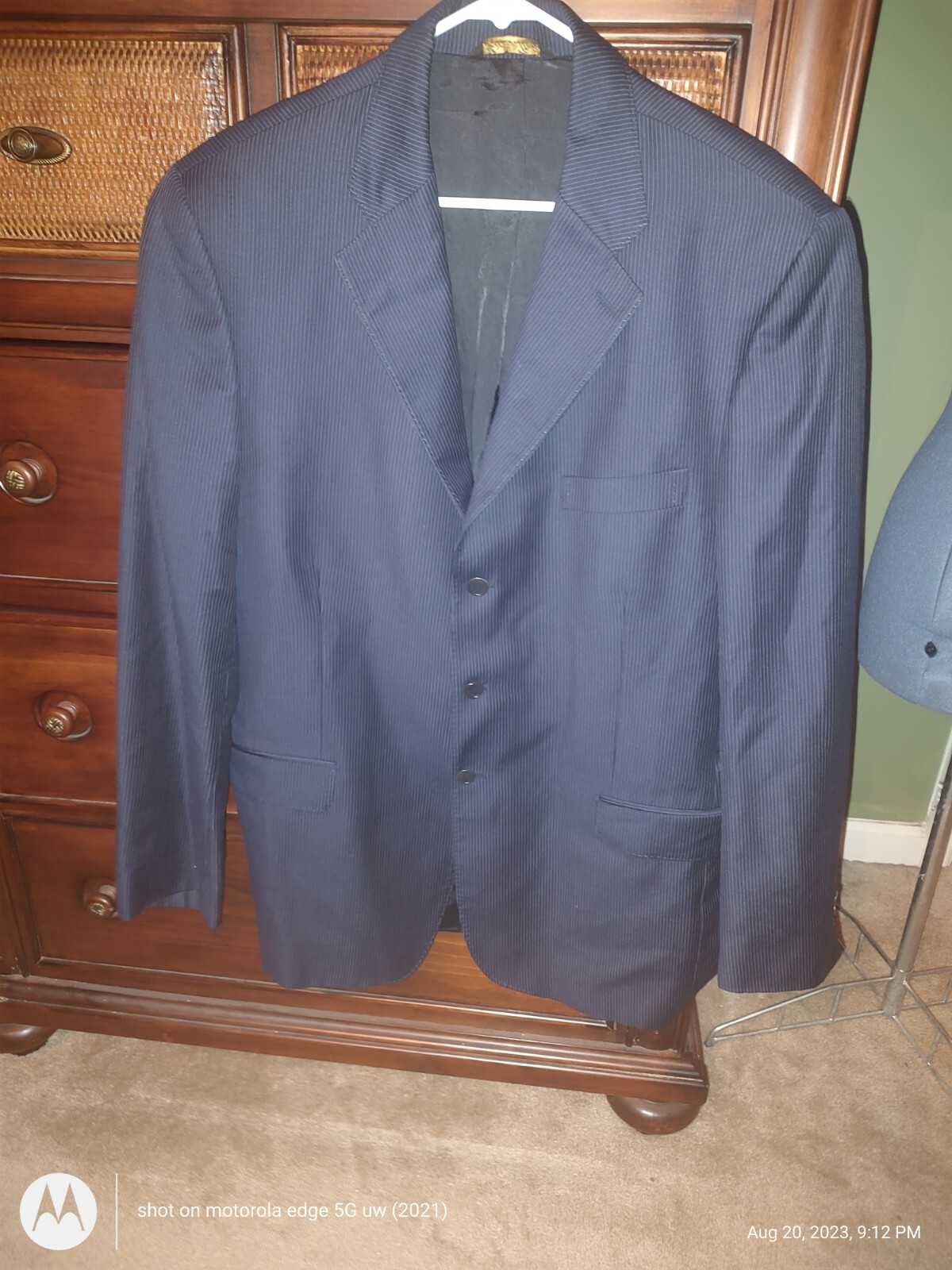 SAINT LAURENT Yves St. Laurent Giacca Sportiva Leggera Da Uomo Lana 46 Reg