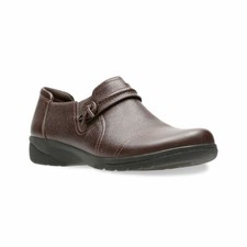 Clarks Cheyn Madi Women's Brown Leather Slip-On Shoes