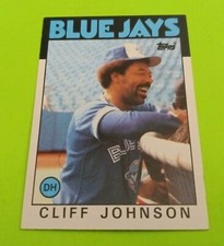 1986.Cliff Johnson SIGNED Topps MLB Baseball Card #348 MINT Toronto Blue Jays