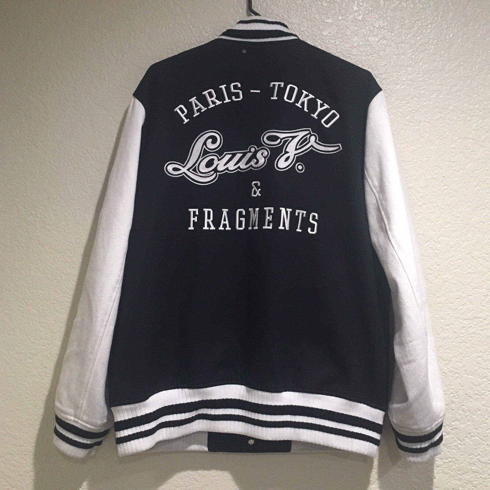 Louis Vuitton x Fragment Design Embroidered Varsity Jacket 2017