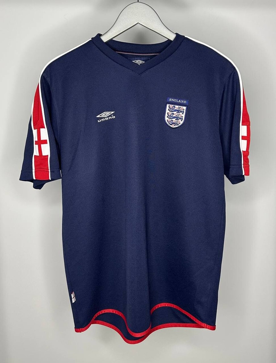 england blue football shirt