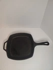 VINTAGE LODGE GRIDDLE LARGE SQUARE CAST IRON SKILLET 8SQ USA 10.5”