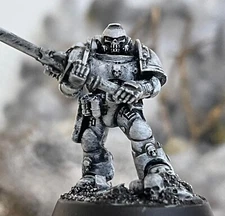 Space Marine true scale conversion 40k First Born kit bash bits Power Sword Cham