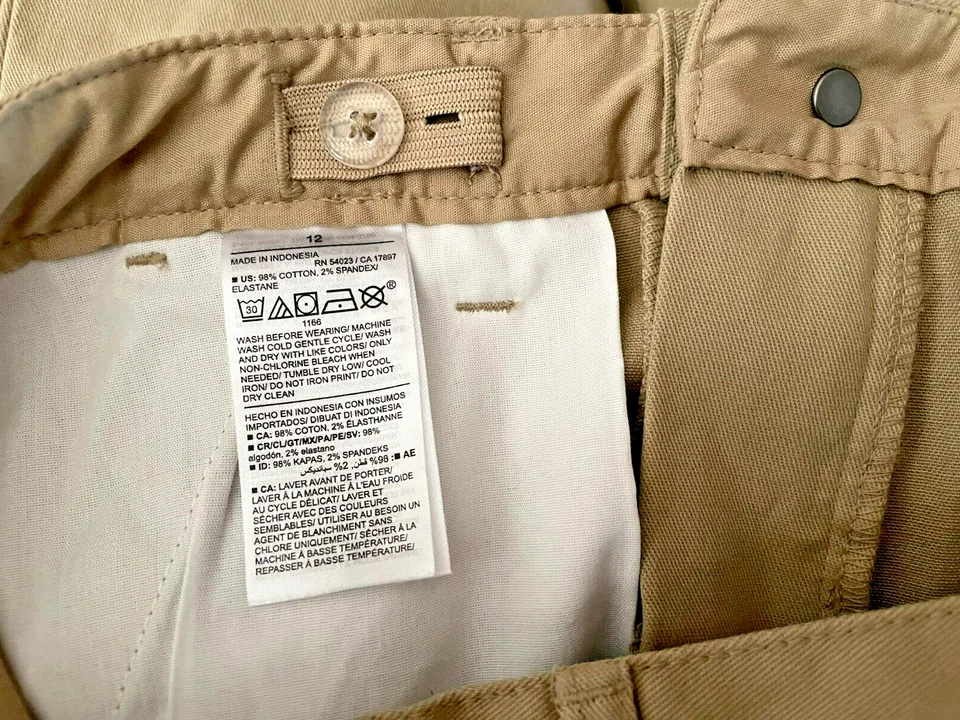 Pantalones Unisex OLD NAVY Juveniles Talla 12 Ajustados Beige Flexible Integrado Excelente+ Leer Foto 4 de 4