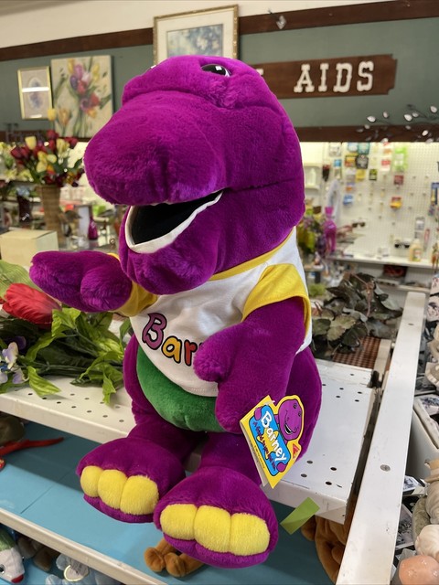 Vintage 1992 Plush Stuffed Animal Barney Dinosaur Backyard Gang 90s Purple Lyons for sale online