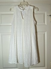 Entro Womens Ivory Lace Mini Dress Size Small