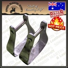 Rocking Horse Saddle Stirrups Oxbow Pair Quality Aluminium - NEW