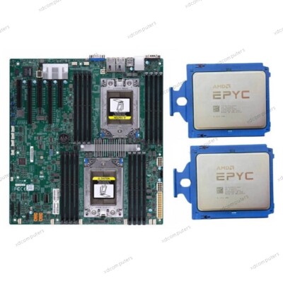 Supermicro H11DSi-NT Server Motherboard + 2x AMD EPYC 7601 CPU Processor Combos
