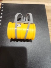 1989 TMNT Sewer Army Tube Yellow Barrel Drum Harness Part Piece