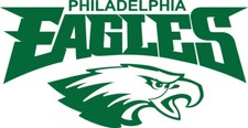 Philadelphia Eagles Corn Hole Bag Toss 18" x 10" Vinyl Decals set of 2