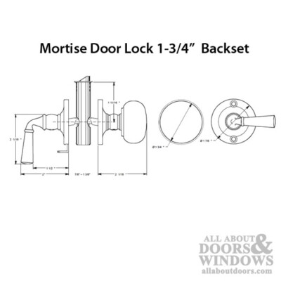 Mortise Storm/ Screen Door Lock 1-3/4 Backset - Polished Brass | eBay