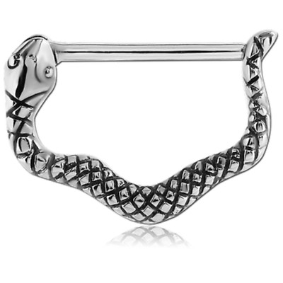 Brustpiercing Clicker Clicksystem Intimpiercing Septum Brust Ohr SNAKE Schlange