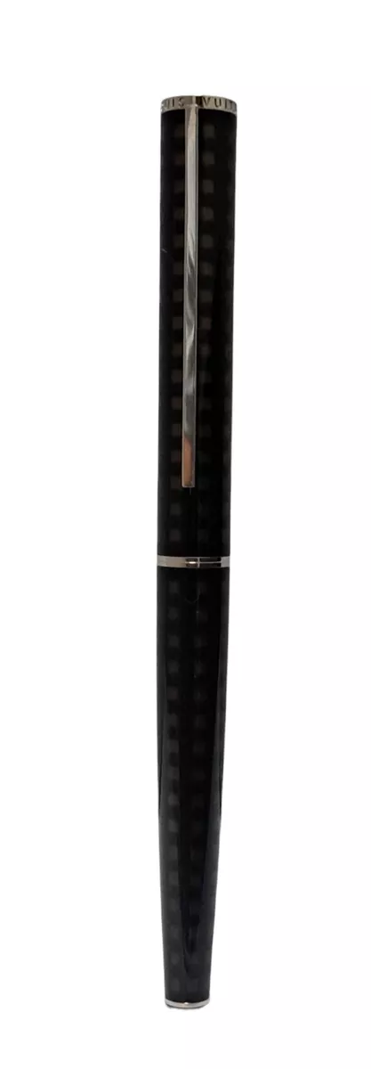 Authentic Louis Vuitton Ballpoin Pen Jet Rack Damier Brown Silver N79144  Lattice
