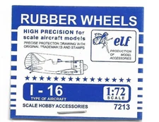 1/72 Polikarpov I-16 (Aircraft WWII) Rubber Wheels ELF 7213 Model Accessories