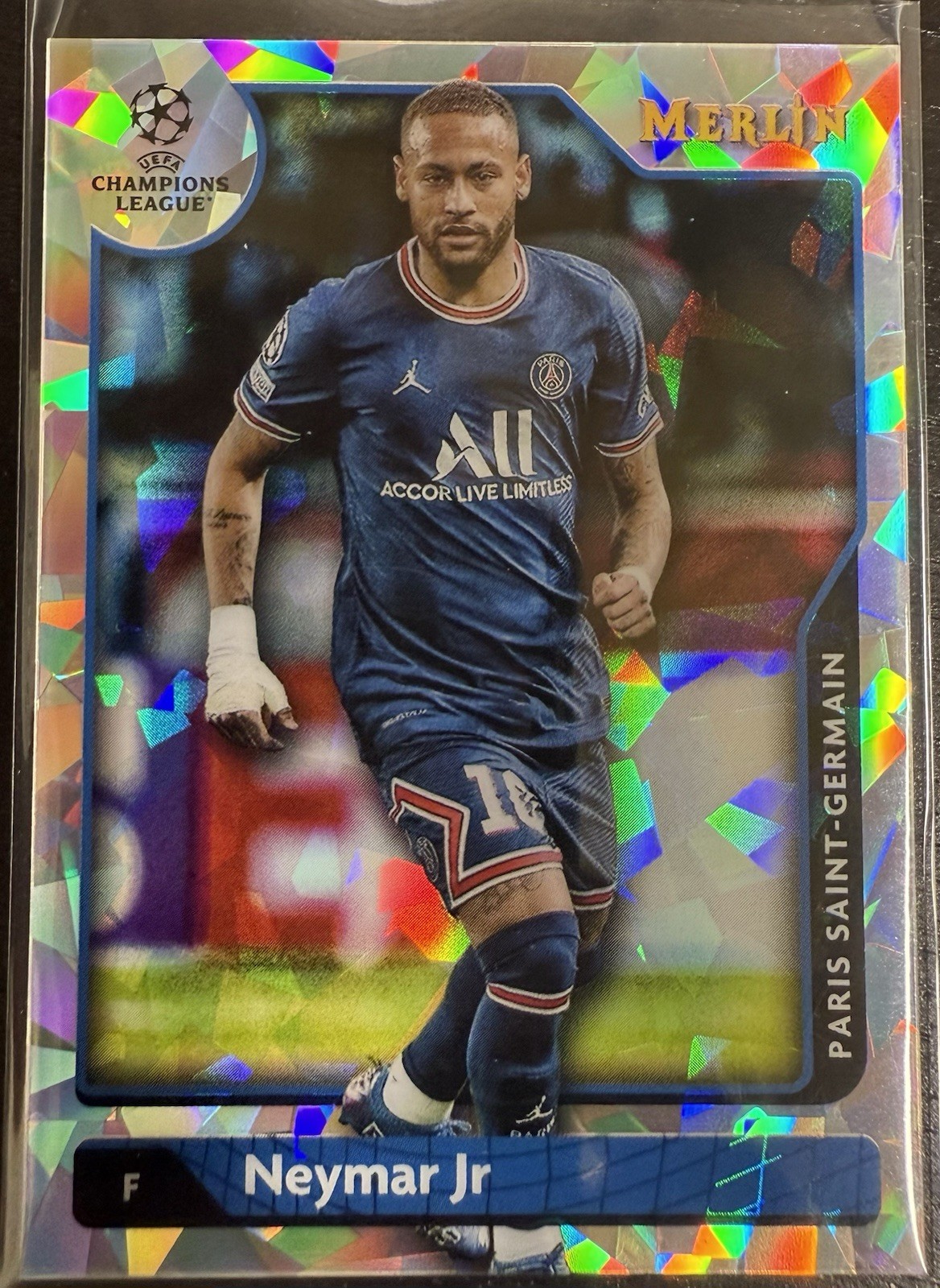 2021-22 Topps Chrome Merlin Neymar Jr Atomic Refractor /250 #10 PSG