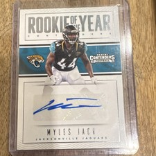 Panini 2016 Contenders Rookie of the Year Myles Jack Autograph Jaguars Card #30. rookie card picture