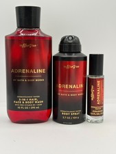 Bath Body Works Men's Adrenaline Wash Spray Travel Cologne Gift Set New