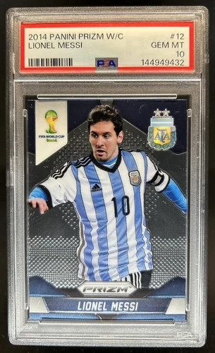 2014 Panini Prizm FIFA World Cup Brazil Lionel Messi #12 Argentina PSA 10