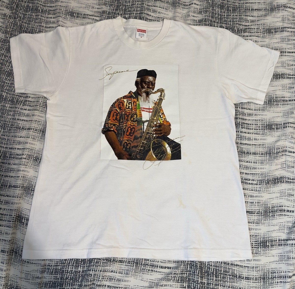 Supreme T Shirt Mens Medium White Pharoah Sanders Photo Graphic