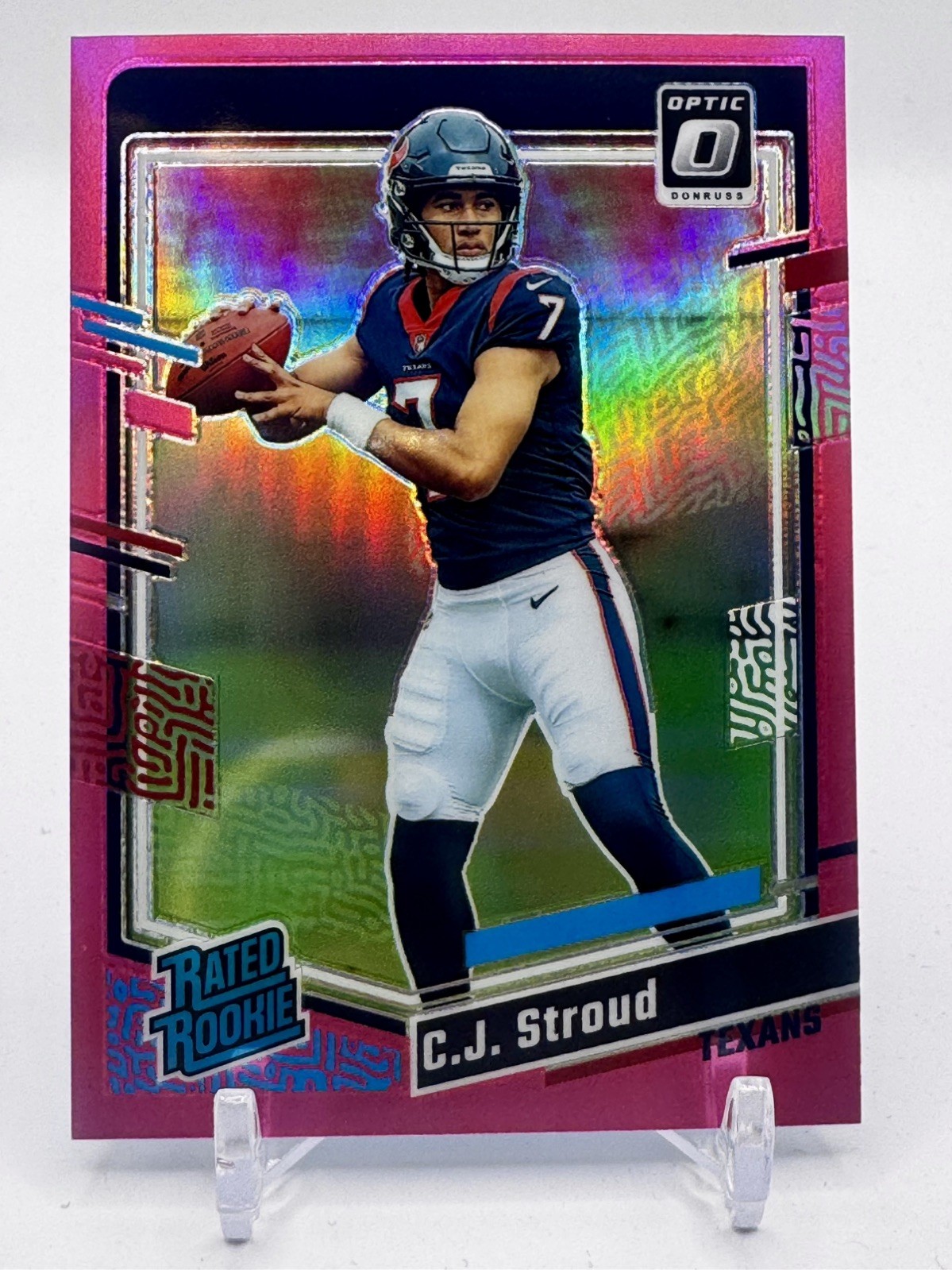 2023 Panini Donruss Optic - Rated Rookie C.J. Stroud #244 Pink Prizm (RC)