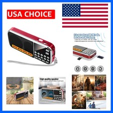 Small Radios Portable AM FM:Battery Powered Radio Support USB Flash Disk/Micr...
