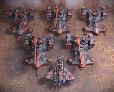 Tau Vehicles - Painted (Hammerhead, Devilfish, Piranha)