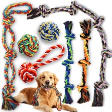 Large Dog Rope Toy for Aggressive Chewers, 7 Pack Rope Toy for Dogs Large Med...
