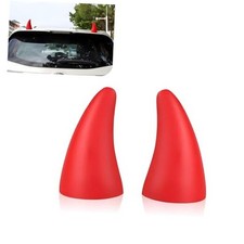 3D Car Devil Horns Sticker, Automotive Roof Sticker, Front Rear 2 PCS Red