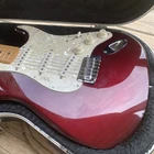 Fender Stratocaster Electric Guitar Ivory And Maroon with Fender Latch Hardcase