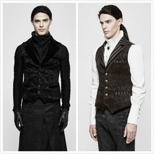 PUNK RAVE Men Velvet vest Waistcoat Gothic Steampunk Victoria Aristocrat Regency