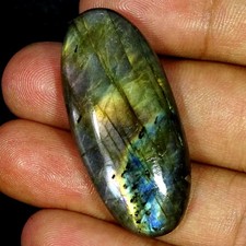 61.00Cts Jewelry Making Natural Labradorite Oval Cabochon Gemstone 20X44X8MM