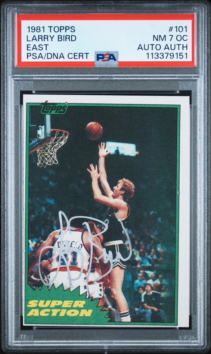 Topps Larry Bird Basketball Autographed Sports Trading Cards